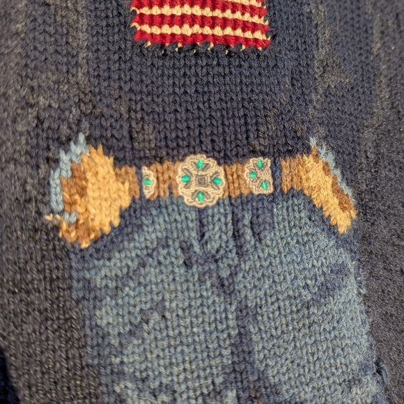 Polo Ralph Lauren | Iconic Classic Bear Crewneck Sweater Large Navy Unisex - Picture 9 of 16